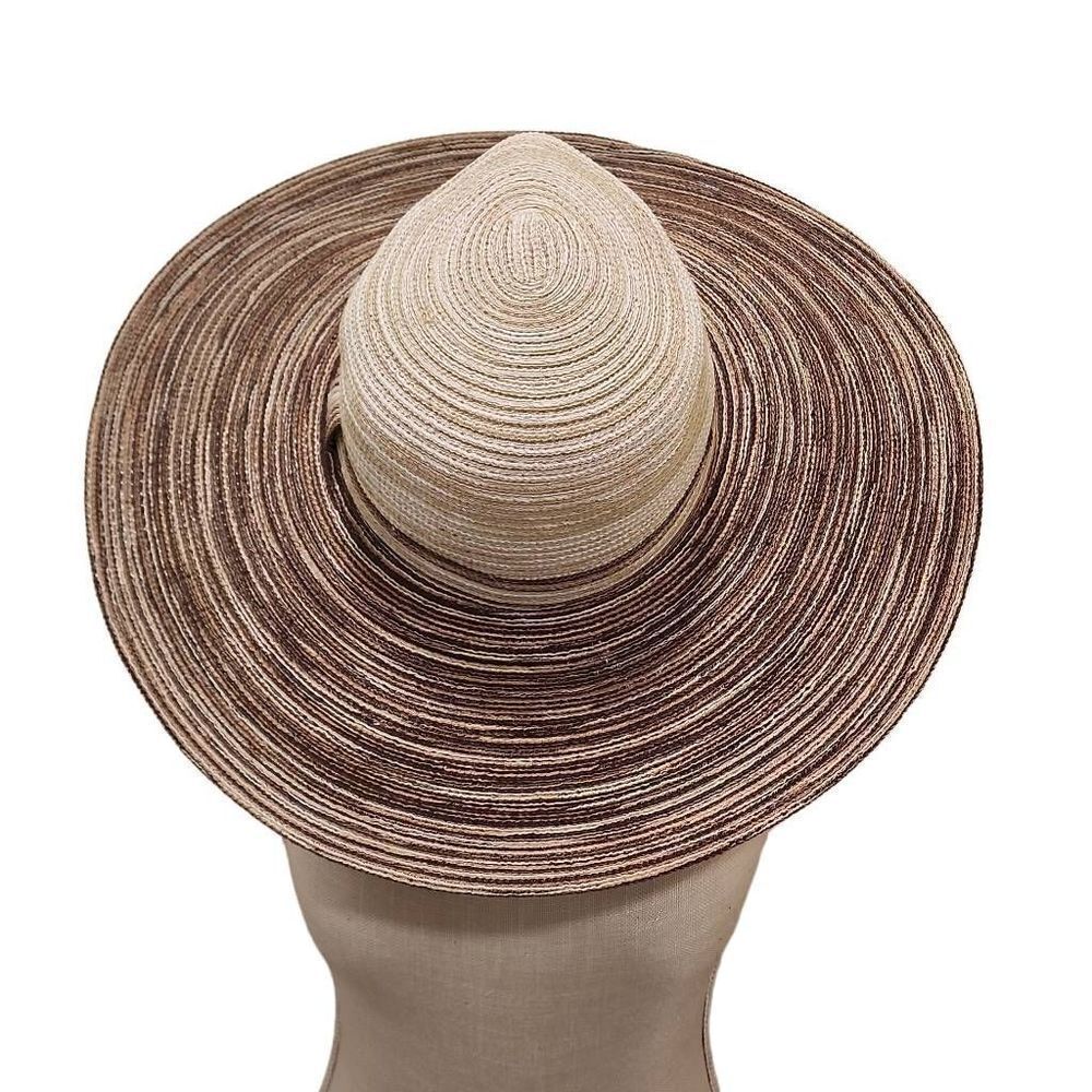 Cruise Club Womens Brown Polyester Pull On Sun Protection Wide-Brimmed Straw Hat